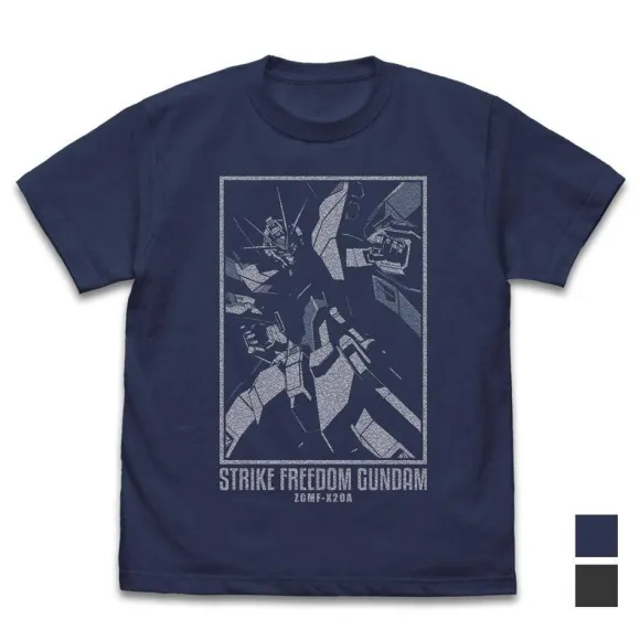 Mobile Suit Gundam SEED DESTINY: Strike Freedom Gundam T-shirt Indigo XL