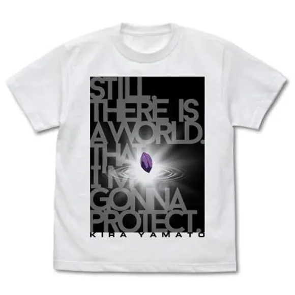 Mobile Suit Gundam SEED: Still There Is a World That I'm Gonna Protect T-shirt English Ver.: White - XL