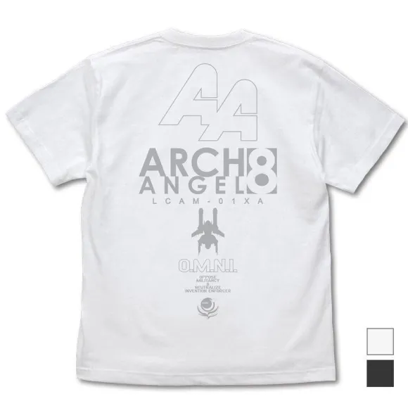 Mobile Suit Gundam SEED: United Earth Defense Force 8th Mobile Fleet Arch Angel T-shirt White L