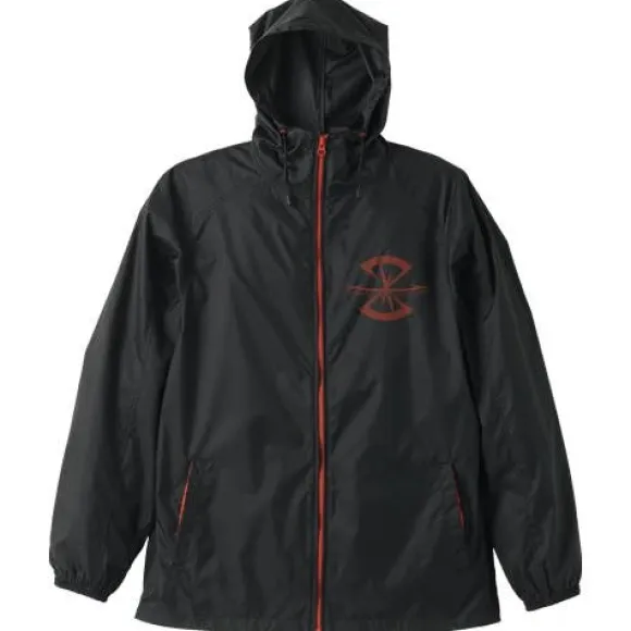 Mobile Suit Gundam SEED: Z.A.F.T Hooded Windbreaker / Black x Red - L