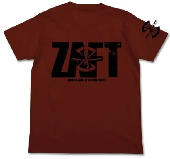 Mobile Suit Gundam SEED: Z.A.F.T Logo T-shirt / Burgundy - S