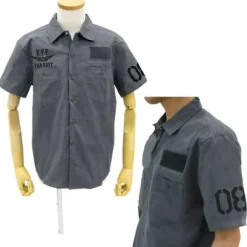 Mobile Suit Gundam: The 08th MS Team E.F.F. Patch-Based Work Shirt : Gray-M