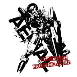 Mobile Suit Gundam The Witch From Mercury: Gundam Aerial T-shirt WHITE L