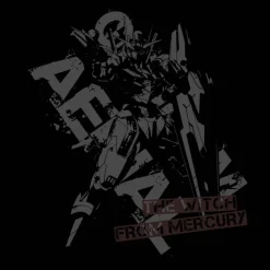 Mobile Suit Gundam The Witch From Mercury: Gundam Aerial T-shirt BLACK L