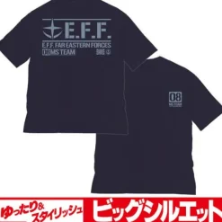 Mobile Suit Gundam 08th MS Platoon: 08th MS Platoon Big Silhouette T-Shirt / Navy-L
