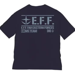 Mobile Suit Gundam 08th MS Platoon: 08th MS Platoon Big Silhouette T-Shirt / Navy-XL