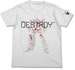 Mobile Suit Gundam Uc (Unicorn): Destroy Mode T-Shirt / White-M