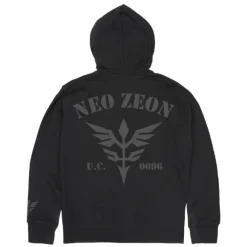 Mobile Suit Gundam Uc (Unicorn): Neo Zeon U.C.0096 Zip Hoodie / Black-XL