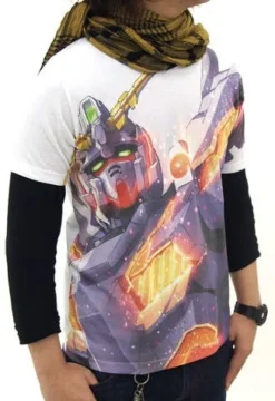 Mobile Suit Gundam Uc (Unicorn): Unicorn Gundam Full Graphic T-Shirt / White-M