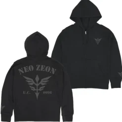 Mobile Suit Gundam Uc (Unicorn): Neo Zeon U.C.0096 Zip Hoodie / Black-L