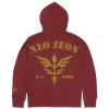 Mobile Suit Gundam Uc (Unicorn): Neo Zeon U.C.0096 Zip Hoodie / Burgundy-L