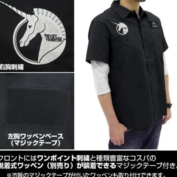 Mobile Suit Gundam Unicorn: Unicorn Gundam Embroidery Work Shirt / Black - M