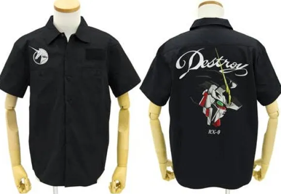 Mobile Suit Gundam Unicorn: Unicorn Gundam Embroidery Work Shirt / Black - XL