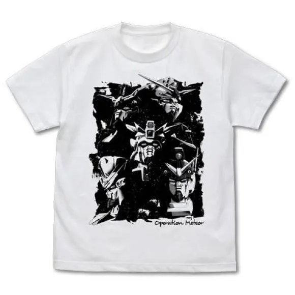 Mobile Suit Gundam Wing Operation Meteor MS T-shirt White L