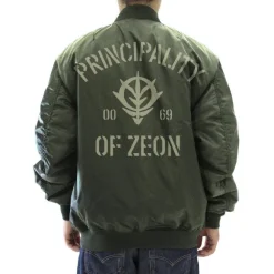 Mobile Suit Gundam: Zeon Armed Forces MA-1 Jacket Moss XL