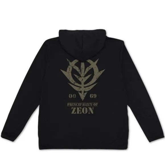Mobile Suit Gundam: Zeon Armed Forces Thin Dry Hoodie BLACK M