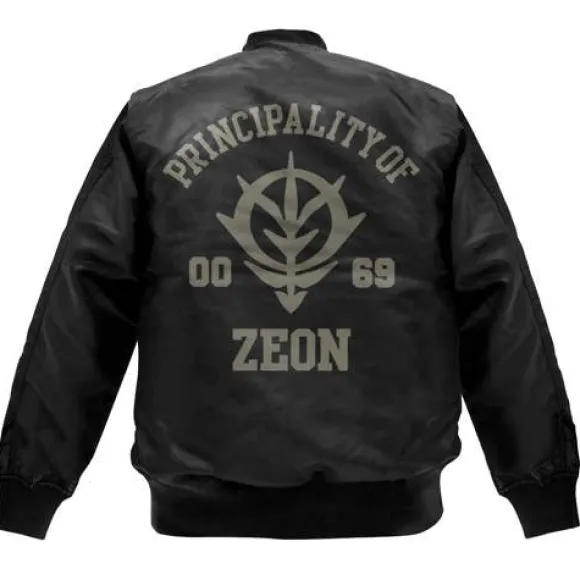 Mobile Suit Gundam: Zeon Army MA-1 Jacket: Black - XL