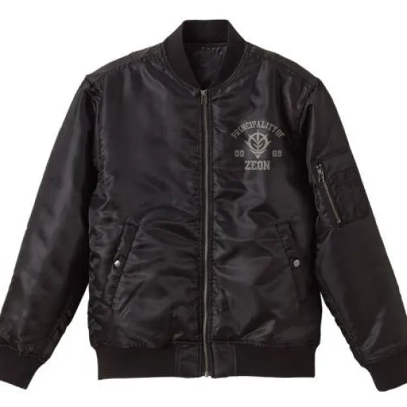 Mobile Suit Gundam: Zeon Army MA-1 Jacket: Black - XL