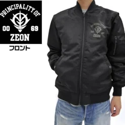 Mobile Suit Gundam: Zeon Army MA-1 Jacket: Black - M