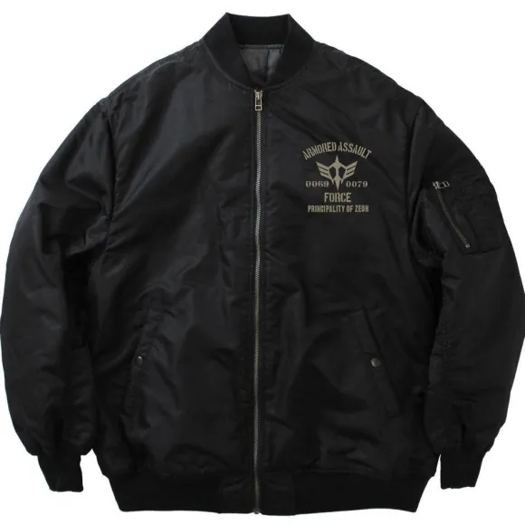 Mobile Suit Gundam: Zeon Assault Mobile Army MA-1 Jacket Black M
