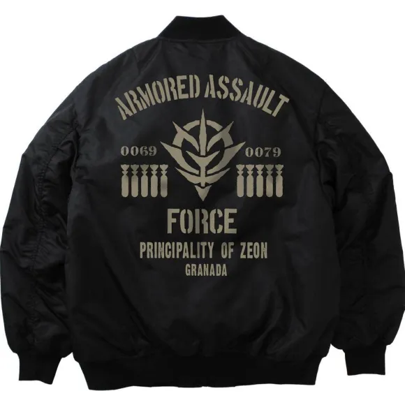 Mobile Suit Gundam: Zeon Assault Mobile Army MA-1 Jacket Black M