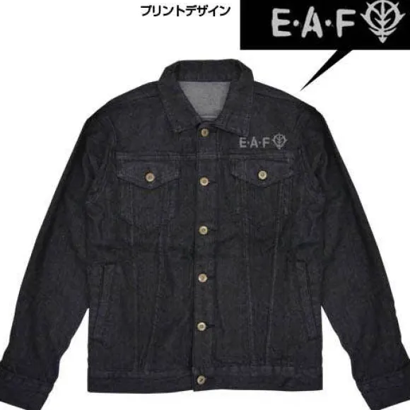 Mobile Suit Gundam: Zeon Earth Attack Force Jean Jacket: Black - L