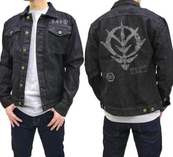 Mobile Suit Gundam: Zeon Earth Attack Force Jean Jacket: Black - L