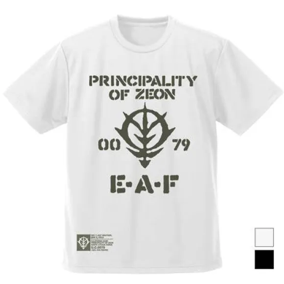 Mobile Suit Gundam: Zeon Earth Forces Dry T-Shirt / White-Xl