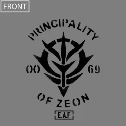 Mobile Suit Gundam: Zeon Earth Forces Heavyweight T-Shirt / Mix Gray-L