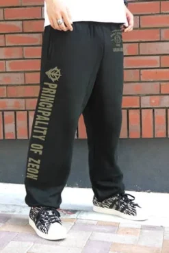 Mobile Suit Gundam: Zeon Mobile Assault Force Sweatpants / Black-Xl