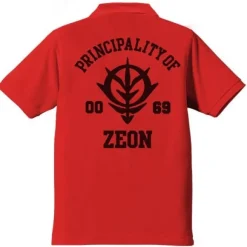 Mobile Suit Gundam Zeon Polo Shirt : Red-S