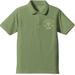 Mobile Suit Gundam Zeon Polo Shirt : Green Tea-XL