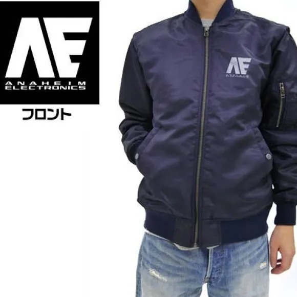 Mobile Suit Zeta Gundam: Anaheim Electronics MA-1 Jacket: Navy - XL