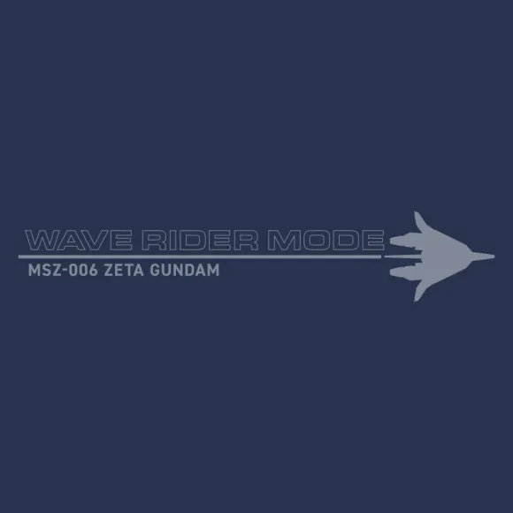 Mobile Suit Z Gundam: Original Wave Rider T-Shirt / Slate-Xl