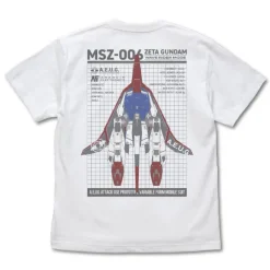 Mobile Suit Z Gundam: Original Waverider T-Shirt / White-M