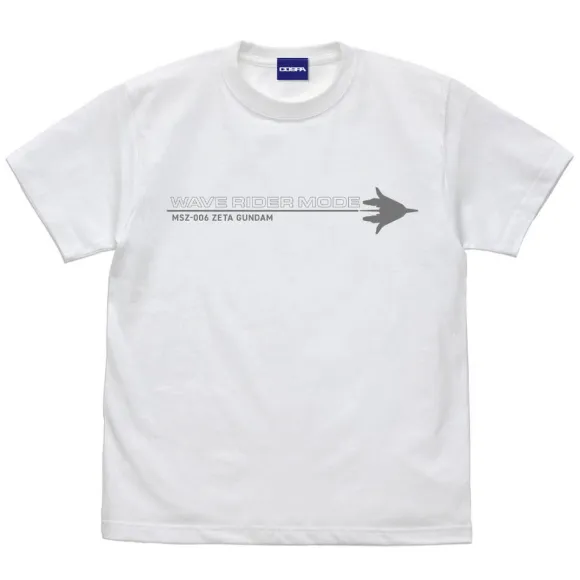 Mobile Suit Z Gundam: Original Wave Rider T-Shirt / White-Xl