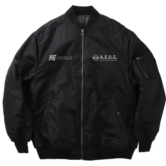 Mobile Suit Z Gundam: Original Waverider Ma-1 Jacket / Black-M