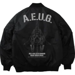 Mobile Suit Z Gundam: Original Waverider Ma-1 Jacket / Black-Xl