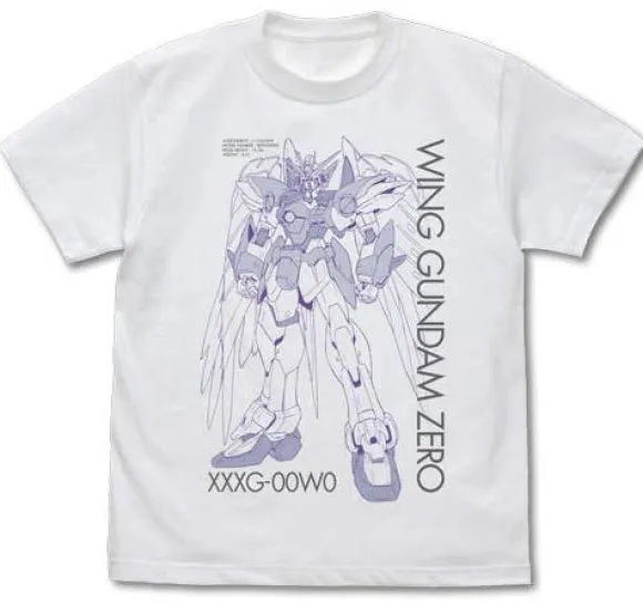New Mobile Report Gundam W Endless Waltz: Wing Gundam Zero EW T-Shirt / White-M