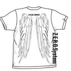 New Mobile Report Gundam W: Wing Gundam Zero T-Shirt / White-M