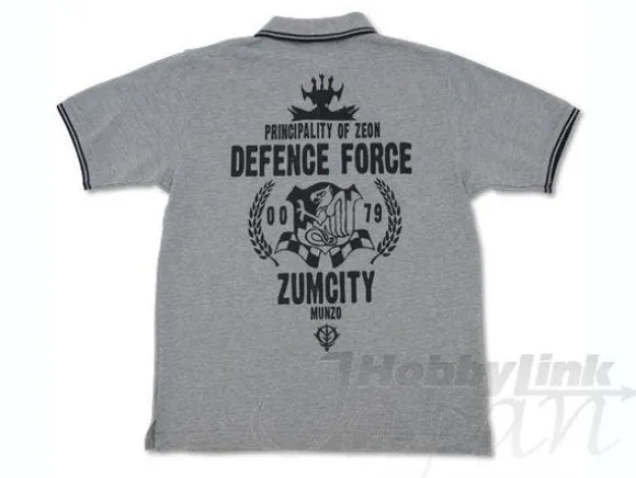 Zeon Defense Force Polo Shirt Mix Gray x Black L