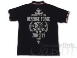 Zeon Defense Force Polo Shirt Black x Red M