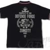Zeon Defense Force Polo Shirt Black x Red L