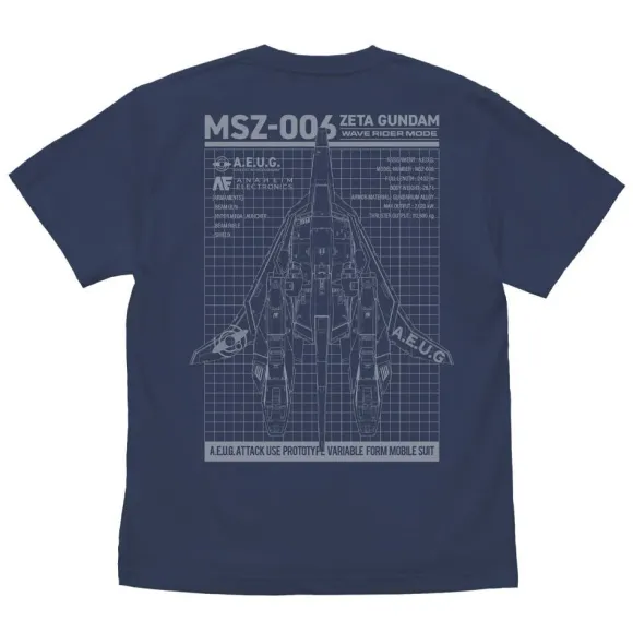 Zeta Gundam: Drawing Wave Rider T-shirt SLATE S