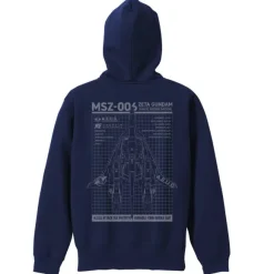 Zeta Gundam: Newly Drawn Wave Rider Zip Hoodie NAVY M