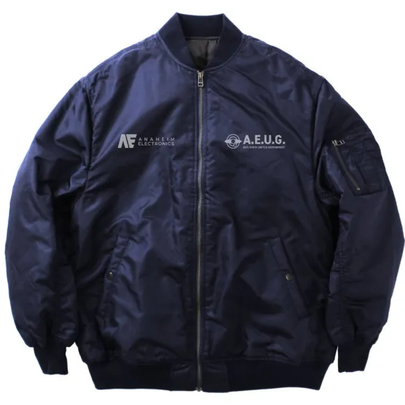 Zeta Gundam: Newly Drawn Wave Rider MA 1 Jacket NAVY M