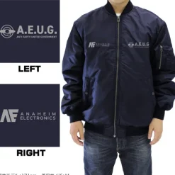 Zeta Gundam: Newly Drawn Wave Rider MA 1 Jacket NAVY M