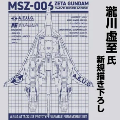 Zeta Gundam: Newly Drawn Wave Rider Zip Hoodie MIX GRAY XL